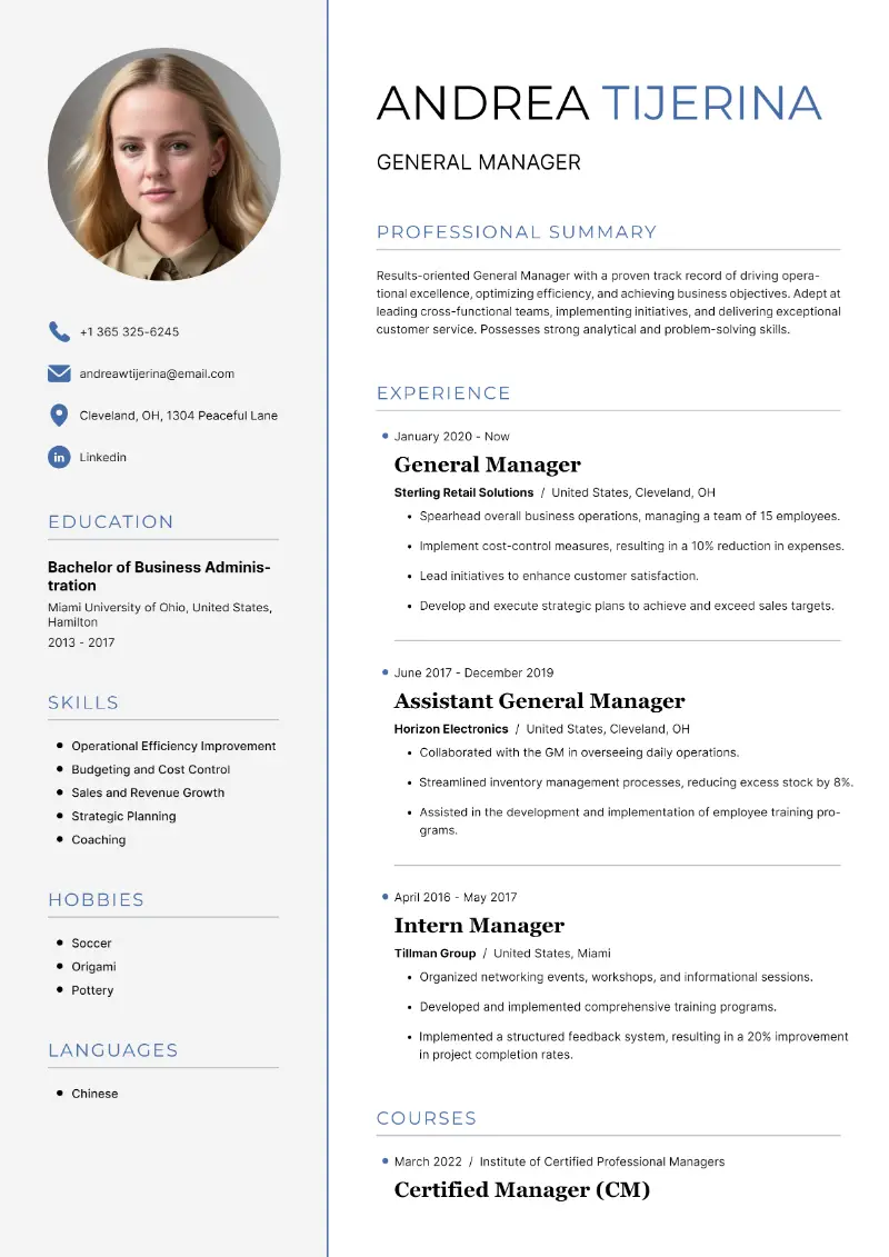 General Resume Template